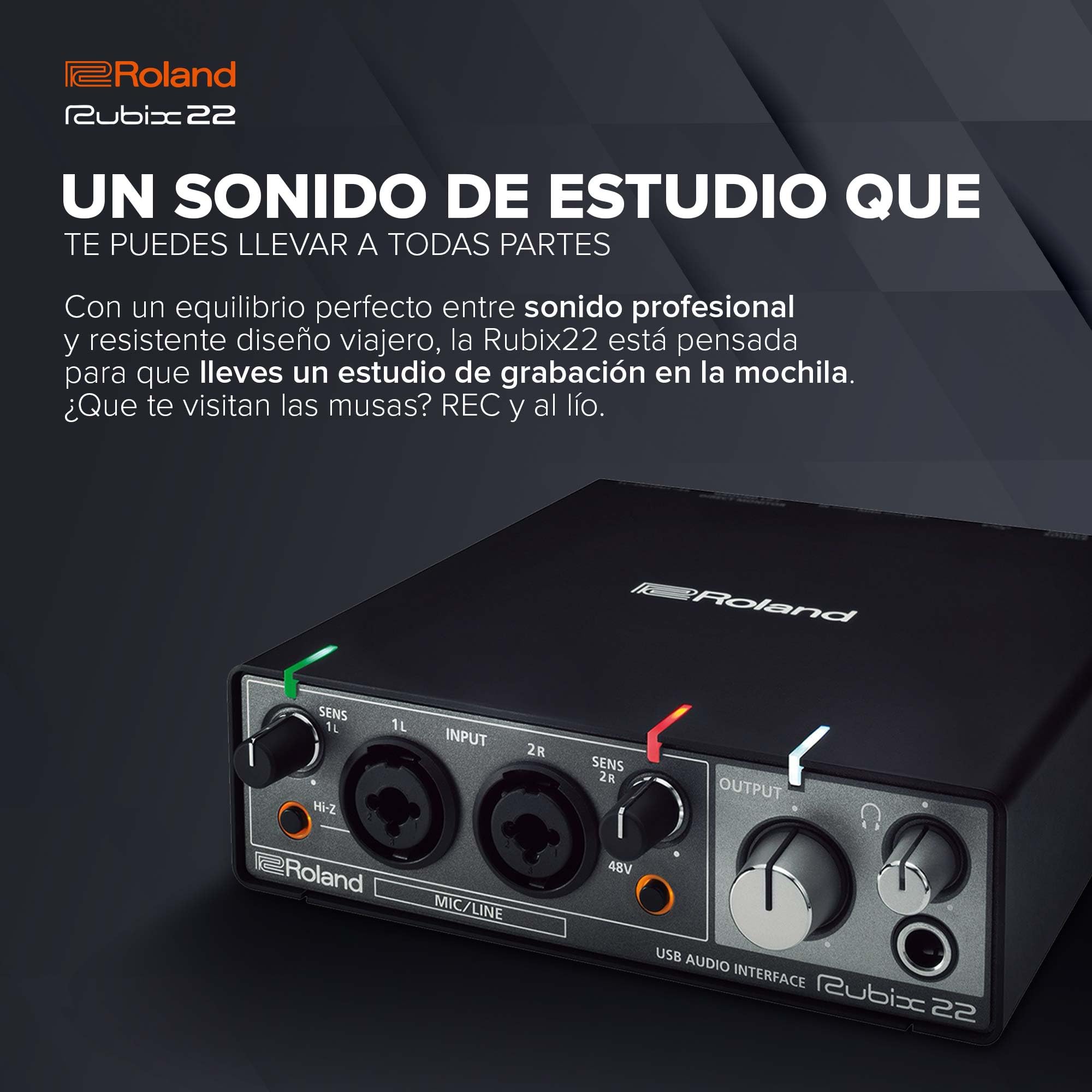 Roland Rubix22 Interfaz de audio USB de dos entradas y dos salidas